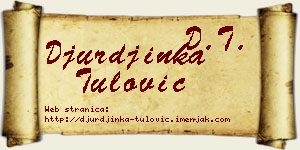 Đurđinka Tulović vizit kartica